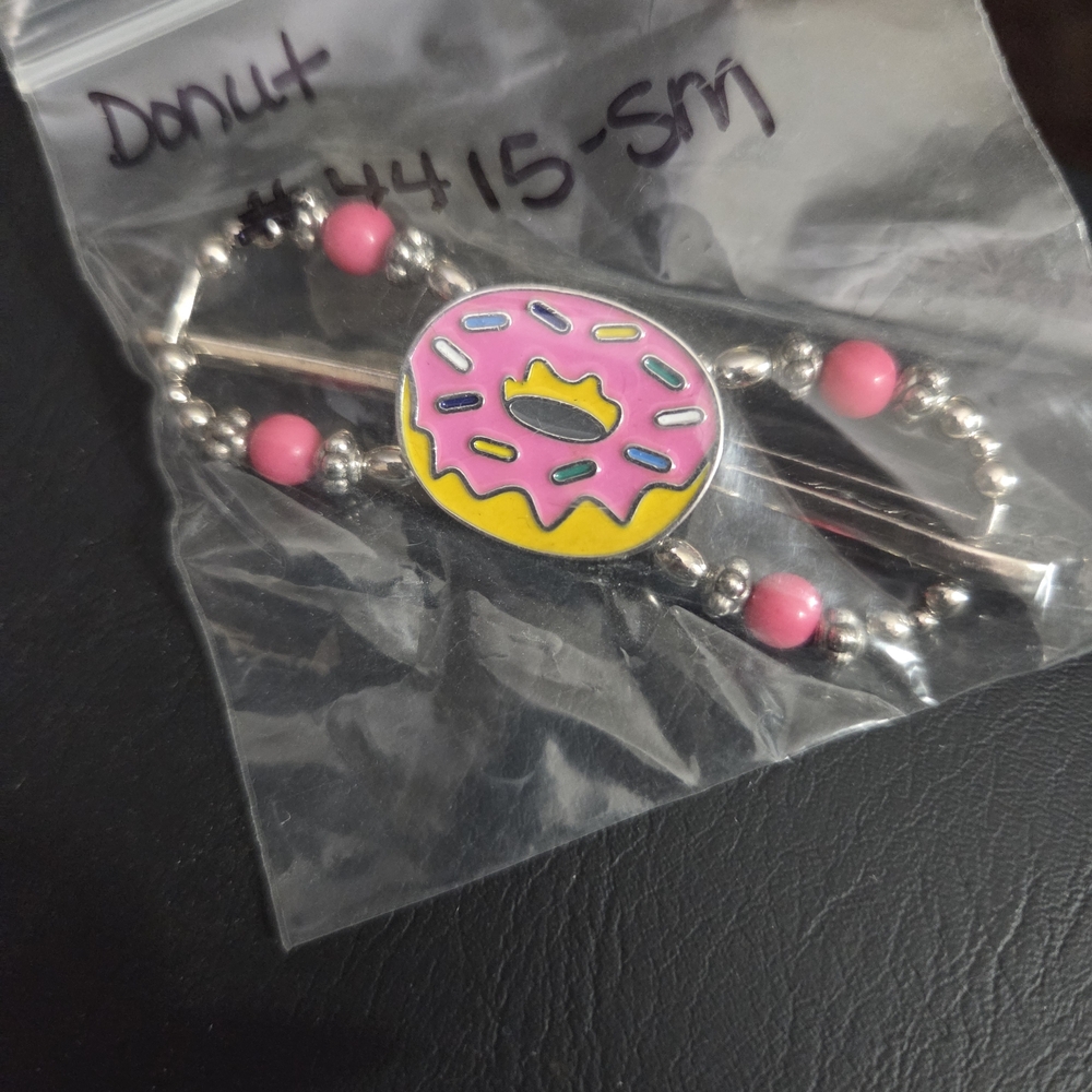 Lilla Rose Pink and Yellow Donut Keychain for Kids
